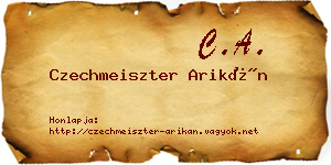 Czechmeiszter Arikán névjegykártya